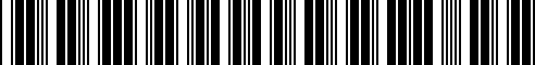 Barcode for 07119907030